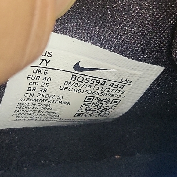 SIZE 7- Nike LeBron 17 GS 'Sprite' Blue-Ghost Green VNDS 2020  BQ5594-434  Fits - Picture 16 of 16